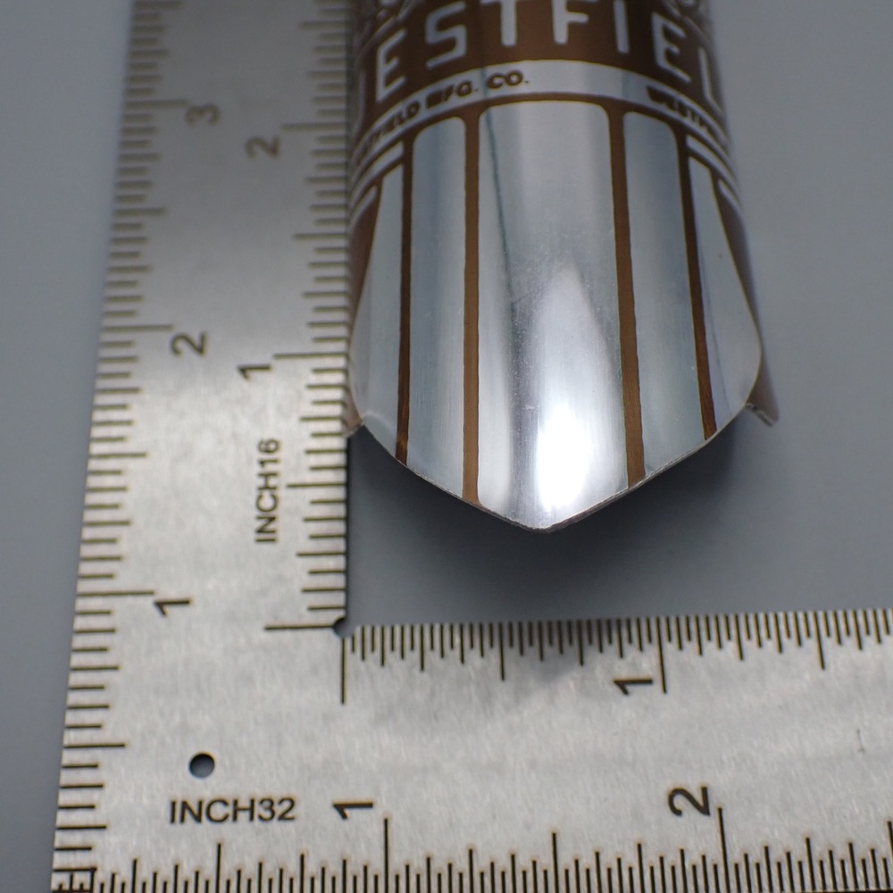 READ VTG Westfield Mfg Co Bicycle Head Badge Eagle Logo Bonze Silver Made in USA - Picture 6 of 12